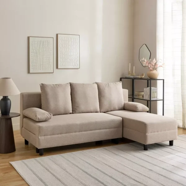 Alberta NXT 3-Seater Reversible Fabric Corner Sofa Bed